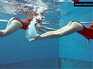 two molten teens underwater