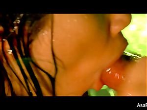 japanese stunner Asa Akira gets her vulva fucked rock-hard